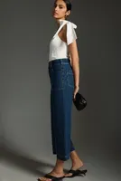 The Skipper Seamed High-Rise Crop Wide-Leg Jeans by Pilcro