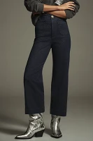 The Colette High-Rise Cropped Wide-Leg Jeans by Maeve: Sparkle Edition