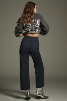 The Colette High-Rise Cropped Wide-Leg Jeans by Maeve: Sparkle Edition