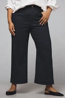 The Colette High-Rise Cropped Wide-Leg Jeans by Maeve: Sparkle Edition