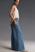 Maeve Scallop-Edge High-Rise Wide-Leg Jeans