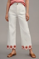 The Colette Cropped High-Rise Wide-Leg Jeans by Maeve: Scallop-Hem Edition