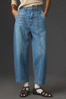 Self Contrast Sol High-Rise Barrel Jeans