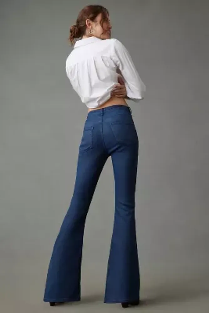 Pilcro The Icon Coated High-Rise Flare Jeans