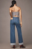 The Austyn High-Rise Cuffed Wide-Leg Jeans by Pilcro