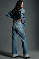 The Austyn High-Rise Cuffed Wide-Leg Jeans by Pilcro