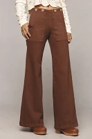 The Kit High-Rise Wide-Leg Utility Trouser Jeans by Pilcro