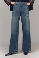 Pilcro Utility High-Rise Wide-Leg Jeans