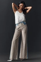 Pilcro Sequin High-Rise Wide-Leg Skater Jeans