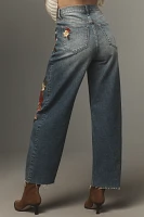 Driftwood Parker Embroidered High-Rise Barrel Jeans