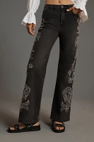 Driftwood Charlee Mid-Rise Wide-Leg Jeans