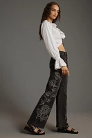 Driftwood Charlee Mid-Rise Wide-Leg Jeans