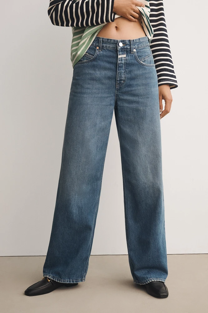 Closed Nikka Mid-Rise Wide Leg Jeans