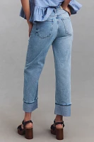 Pistola Cassie Cuffed High-Rise Crop Straight-Leg Jeans