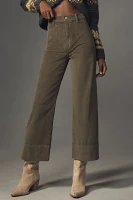 Pistola Penny High-Rise Wide-Leg Crop Jeans: Corduroy Edition