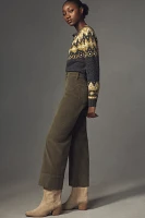 Pistola Penny High-Rise Wide-Leg Crop Jeans: Corduroy Edition