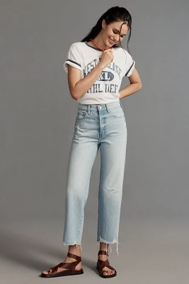 Pistola Cassie Crop High-Rise Straight-Leg Jeans