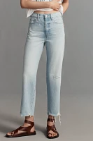 Pistola Cassie Crop High-Rise Straight-Leg Jeans