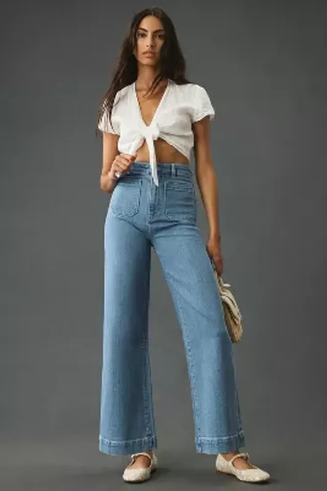 ASKK NY Sailor High-Rise Crop Wide-Leg Jeans