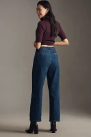 Rolla's Chloe Pleated High-Rise Crop Jeans