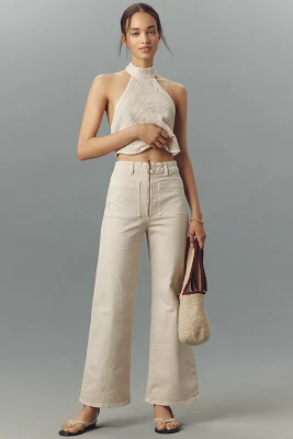 Rolla's Sailor Zip High-Rise Crop Wide-Leg Jeans