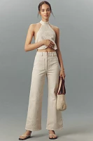 Rolla's Sailor Zip High-Rise Crop Wide-Leg Jeans
