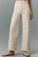 Rolla's Sailor Zip High-Rise Crop Wide-Leg Jeans