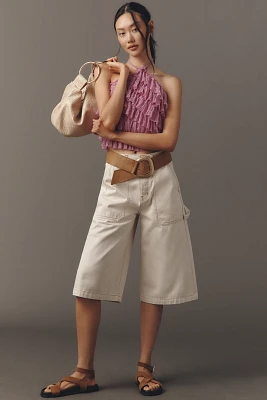 Ética Cedar Utility High-Rise Wide-Leg Culotte Jeans