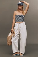tica Jackson Drawstring High-Rise Barrel Jeans