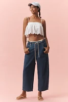 tica Jackson Drawstring High-Rise Barrel Jeans