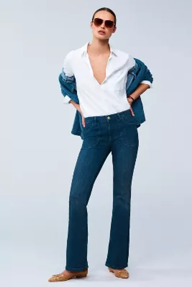 The Icon Low-Rise Flare Jeans by Pilcro