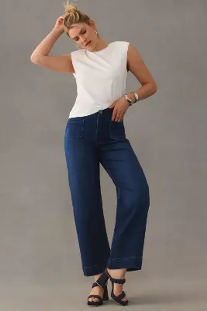 Maeve Colette Cropped Wide-Leg Jeans