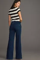 The Kit High-Rise Wide-Leg Utility Trouser Jeans by Pilcro