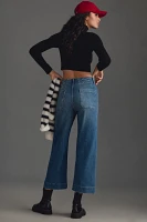 The Colette Cropped High-Rise Wide-Leg Jeans by Maeve