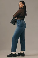 The Colette Cropped High-Rise Wide-Leg Jeans by Maeve