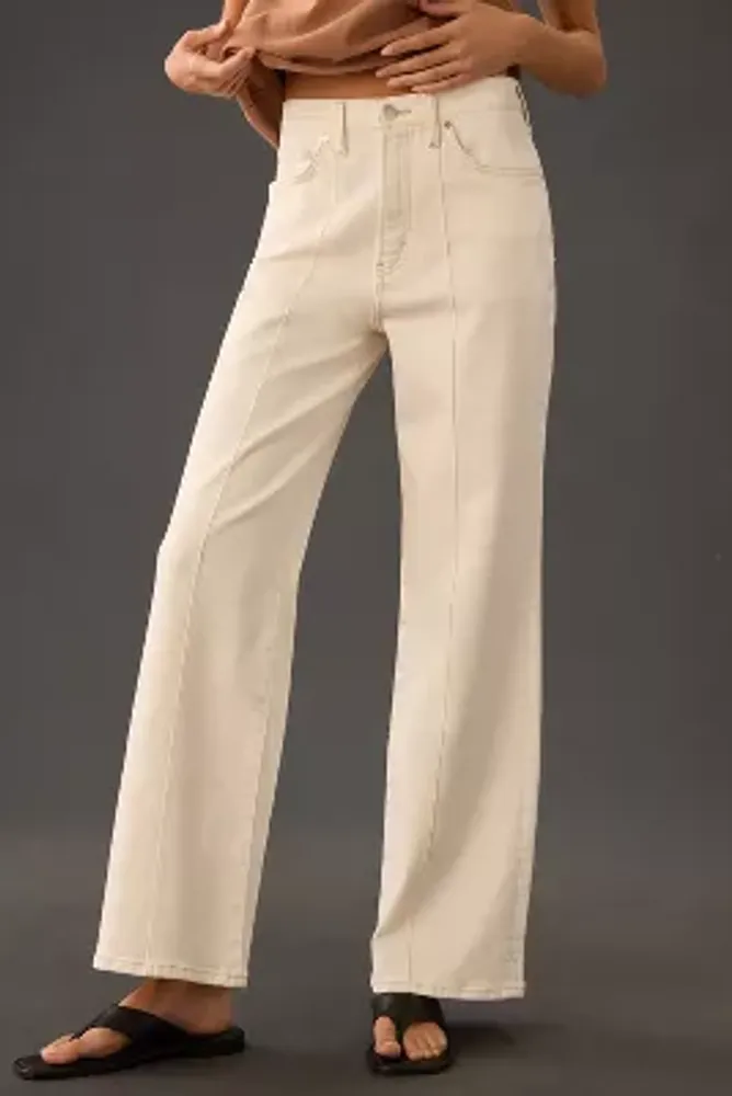 Pilcro Seamed High-Rise Wide-Leg Jeans