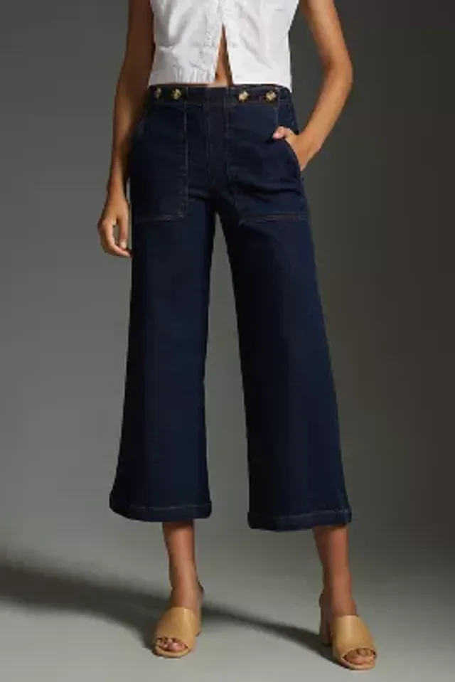 The Kit High-Rise Wide-Leg Utility Trousers by Pilcro