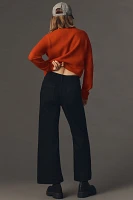 The Colette Denim High-Rise Cropped Wide-Leg Jeans by Maeve