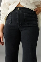 The Colette Denim High-Rise Cropped Wide-Leg Jeans by Maeve