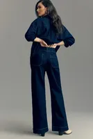 The Colette Denim Full-Length Wide-Leg Jeans by Maeve