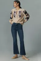 The Yaya Mid-Rise Crop Flare Jeans