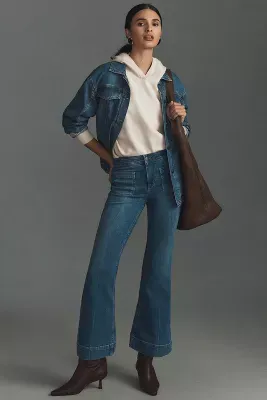 Pilcro Vintage Bell Mid-Rise Kick Flare Jeans