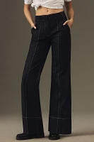 Maeve Clean High-Rise Wide-Leg Trouser Jeans