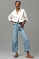 The Colette Regenerative Cotton Cropped Wide-Leg Jeans by Maeve