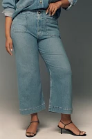 The Colette Regenerative Cotton Cropped Wide-Leg Jeans by Maeve