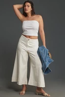 The McKinley Regenerative Cotton Corset Wide-Leg Pants by Pilcro