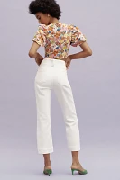 Pilcro Slim 70s High-Rise Crop Flare Jeans