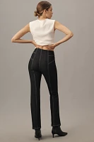 Maeve Downtown Date High-Rise Straight-Leg Jeans