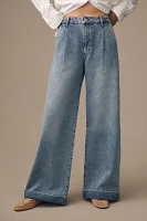 Pilcro High-Rise Pleated Cuff Trouser Jeans