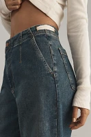 The Leni Mid-Rise Tapered Barrel Jeans by Pilcro